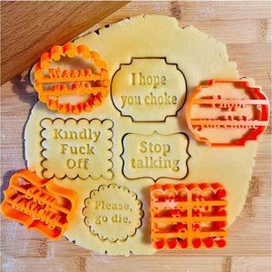 Cookie Cutters 4 Assorted Funny Naughty F*ck Baking Kitchen Gift